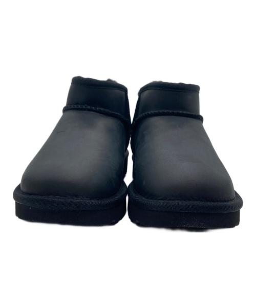 UGG（アグ）UGG (アグ) Classic Ultra Mini LTHR/ムートンブーツ ブラック サイズ:23の古着・服飾アイテム