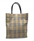 BURBERRYバーバリー）の古着「ノバチェックトートバッグ」｜ベージュ