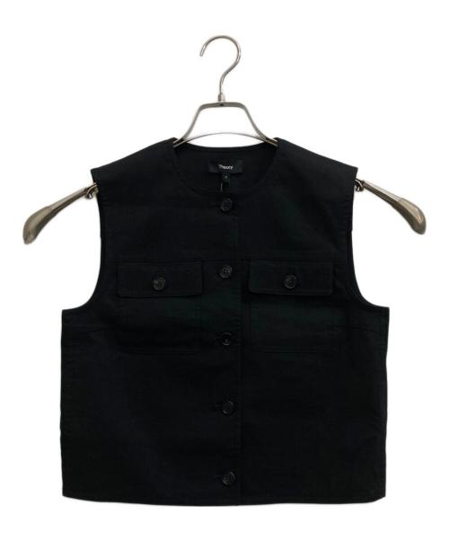 theory（セオリー）theory (セオリー) GOOD CRUNCH W トラッカーベスト ブラック サイズ:2 未使用品の古着・服飾アイテム