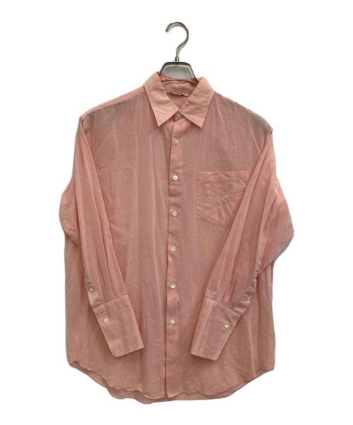 AURALEE（オーラリー）AURALEE (オーラリー) HARD TWIST FINX ORGANDY SHIRT ピンクの古着・服飾アイテム