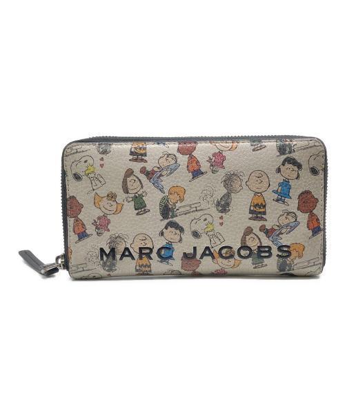 MARC JACOBS（マークジェイコブス）MARC JACOBS (マークジェイコブス) PEANUTS (ピーナッツ) ラウンドファスナー財布 アイボリーの古着・服飾アイテム