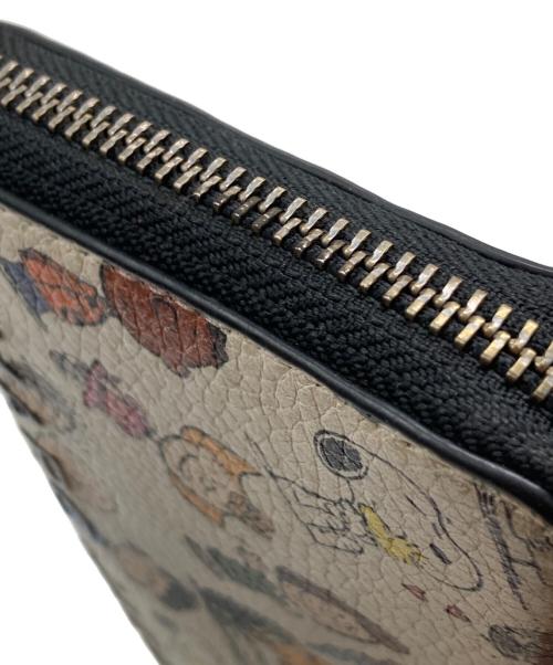 MARC JACOBS（マークジェイコブス）MARC JACOBS (マークジェイコブス) PEANUTS (ピーナッツ) ラウンドファスナー財布 アイボリーの古着・服飾アイテム