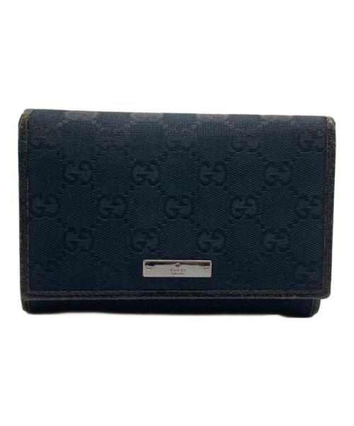 GUCCI（グッチ）GUCCI (グッチ) GG2つ折り財布 ブラックの古着・服飾アイテム