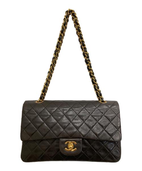 CHANEL（シャネル）CHANEL (シャネル) Wフラップチェーンショルダーバッグ ブラックの古着・服飾アイテム