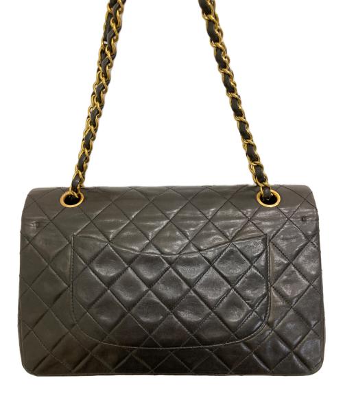 CHANEL（シャネル）CHANEL (シャネル) Wフラップチェーンショルダーバッグ ブラックの古着・服飾アイテム