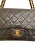中古・古着 CHANEL (シャネル) Wフラップチェーンショルダーバッグ ブラック：600000円