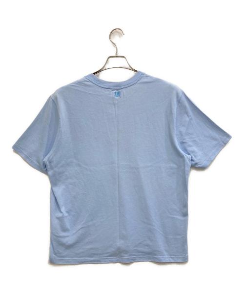 ami（アミ）ami (アミ) ハートロゴ刺繍Tシャツ スカイブルー サイズ:Sの古着・服飾アイテム