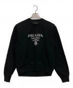 PRADAプラダ）の古着「ロゴジャガードスウェット」｜ブラック