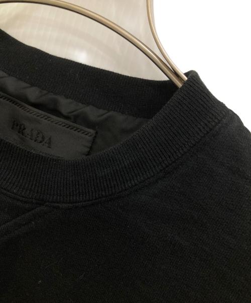 PRADA（プラダ）PRADA (プラダ) ロゴジャガードスウェット ブラック サイズ:Mの古着・服飾アイテム