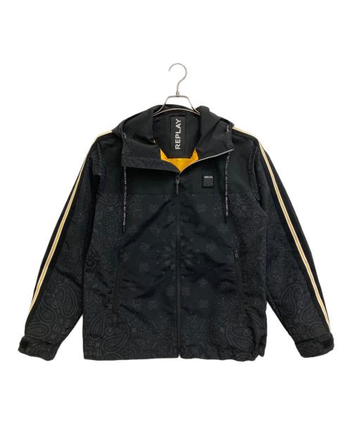 REPLAY（リプレイ）REPLAY (リプレイ) ペイズリー柄ジャケット ブラック サイズ:Ｌの古着・服飾アイテム