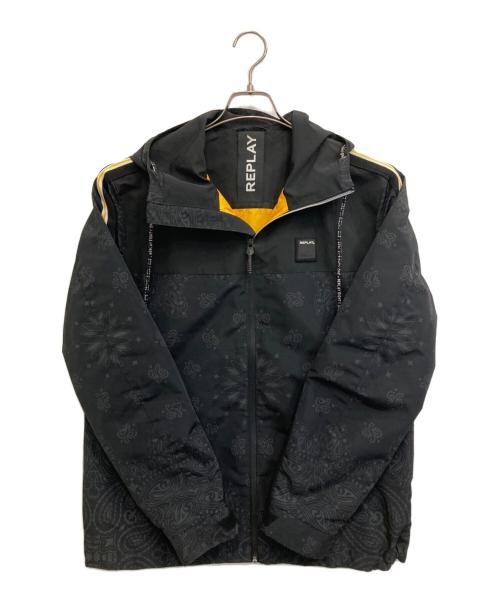 REPLAY（リプレイ）REPLAY (リプレイ) ペイズリー柄ジャケット ブラック サイズ:Ｌの古着・服飾アイテム