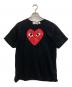 PLAY COMME des GARCONS（プレイコムデギャルソン）の古着「プリントTシャツ」｜ブラック