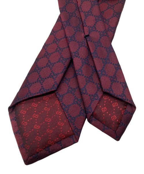 GUCCI（グッチ）GUCCI (グッチ) シルクネクタイ ボルドー サイズ:-の古着・服飾アイテム