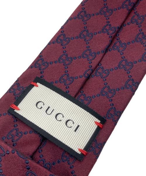 GUCCI（グッチ）GUCCI (グッチ) シルクネクタイ ボルドー サイズ:-の古着・服飾アイテム