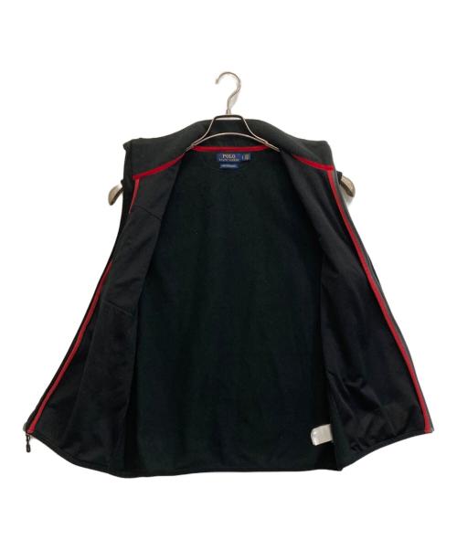 POLO RALPH LAUREN（ポロ・ラルフローレン）POLO RALPH LAUREN (ポロ・ラルフローレン) ポニー刺繍フリースベスト ブラック サイズ:Lの古着・服飾アイテム