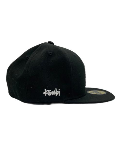 New Era（ニューエラ）New Era (ニューエラ) Ksubi (スビ) グレーアンダーバイザー ブラック サイズ:61.5の古着・服飾アイテム