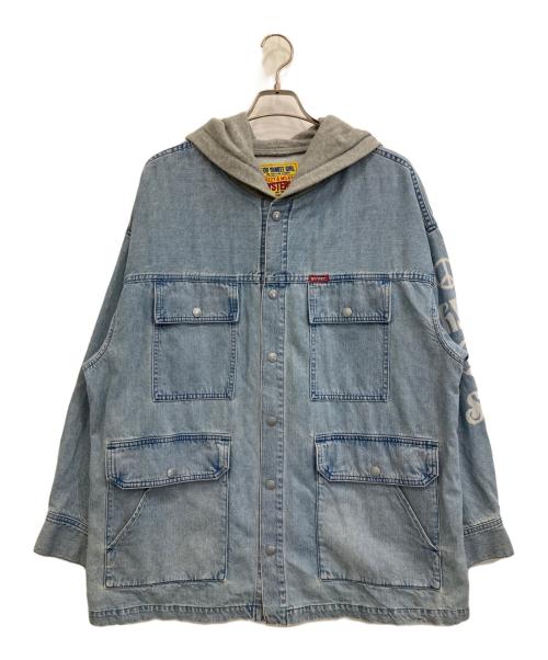 Hysteric Glamour（ヒステリックグラマー）Hysteric Glamour (ヒステリックグラマー) DOPEオーバーサイズカバーオール インディゴ サイズ:FREEの古着・服飾アイテム