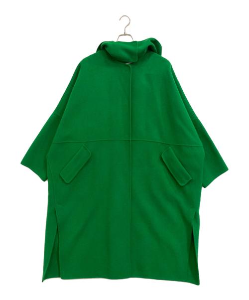 LE CIEL BLEU（ルシェルブルー）LE CIEL BLEU (ルシェルブルー) Hooded Over Coat グリーン サイズ:36の古着・服飾アイテム