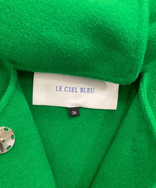 LE CIEL BLEU（ルシェルブルー）LE CIEL BLEU (ルシェルブルー) Hooded Over Coat グリーン サイズ:36の古着・服飾アイテム