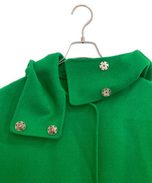 LE CIEL BLEU（ルシェルブルー）LE CIEL BLEU (ルシェルブルー) Hooded Over Coat グリーン サイズ:36の古着・服飾アイテム