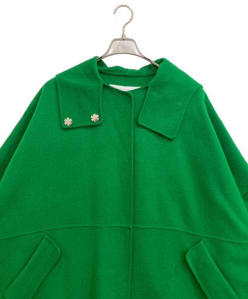 LE CIEL BLEU（ルシェルブルー）LE CIEL BLEU (ルシェルブルー) Hooded Over Coat グリーン サイズ:36の古着・服飾アイテム