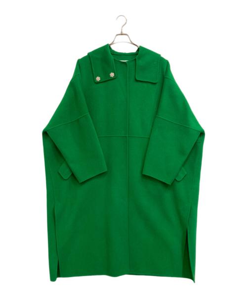 LE CIEL BLEU（ルシェルブルー）LE CIEL BLEU (ルシェルブルー) Hooded Over Coat グリーン サイズ:36の古着・服飾アイテム