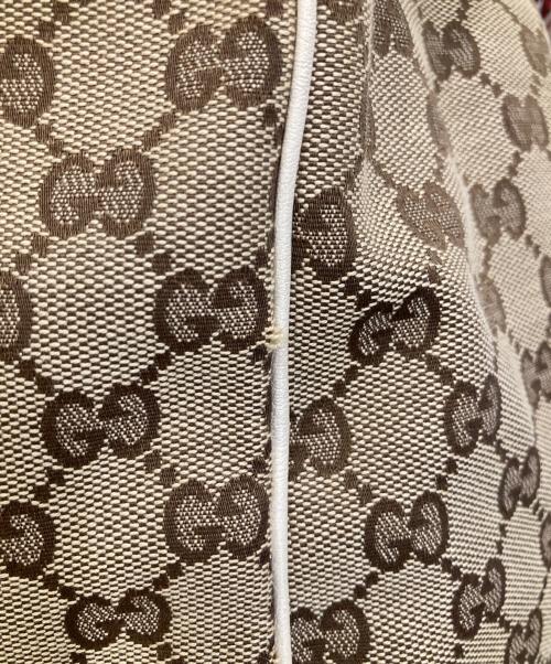 GUCCI（グッチ）GUCCI (グッチ) GGキャンバス スカーフ付きトートバッグ ブラウンの古着・服飾アイテム