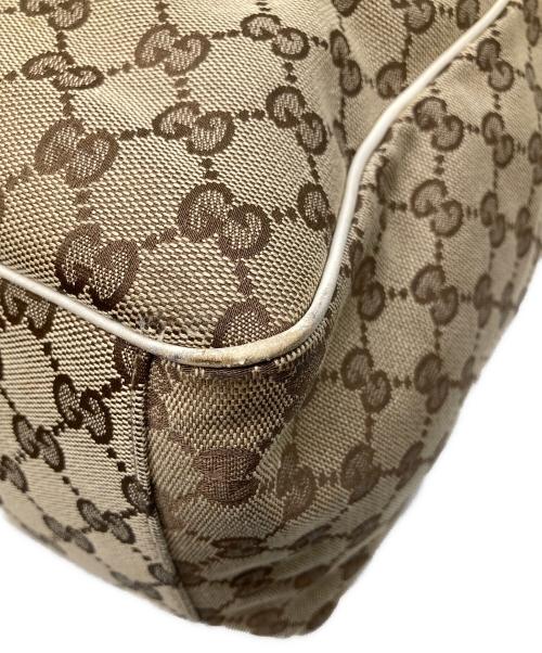 GUCCI（グッチ）GUCCI (グッチ) GGキャンバス スカーフ付きトートバッグ ブラウンの古着・服飾アイテム