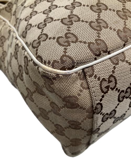 GUCCI（グッチ）GUCCI (グッチ) GGキャンバス スカーフ付きトートバッグ ブラウンの古着・服飾アイテム