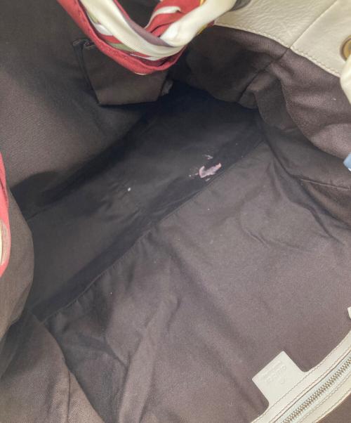 GUCCI（グッチ）GUCCI (グッチ) GGキャンバス スカーフ付きトートバッグ ブラウンの古着・服飾アイテム