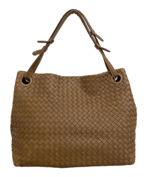 BOTTEGA VENETA（ボッテガベネタ）BOTTEGA VENETA (ボッテガベネタ) イントレチャート ガルダバッグ ブラウンの古着・服飾アイテム