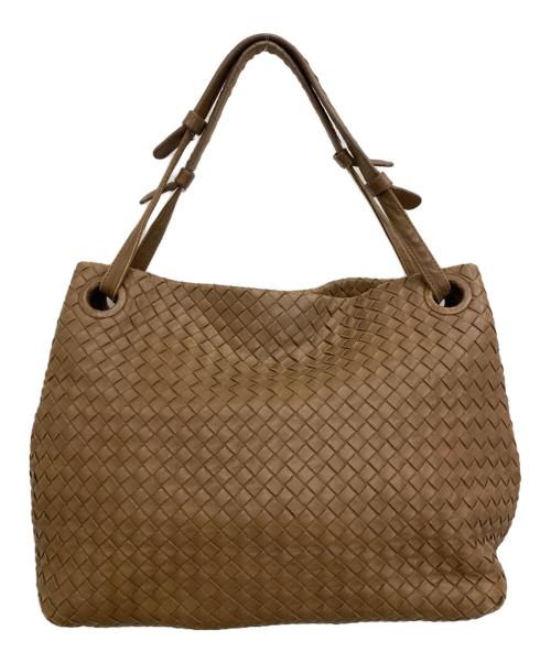 BOTTEGA VENETA（ボッテガベネタ）BOTTEGA VENETA (ボッテガベネタ) イントレチャート ガルダバッグ ブラウンの古着・服飾アイテム