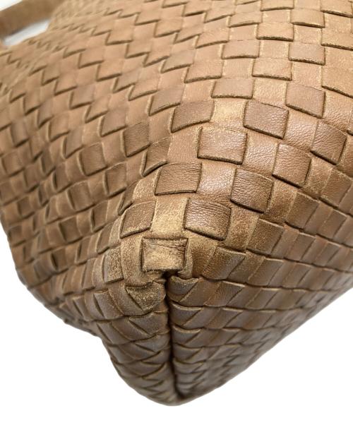 BOTTEGA VENETA（ボッテガベネタ）BOTTEGA VENETA (ボッテガベネタ) イントレチャート ガルダバッグ ブラウンの古着・服飾アイテム