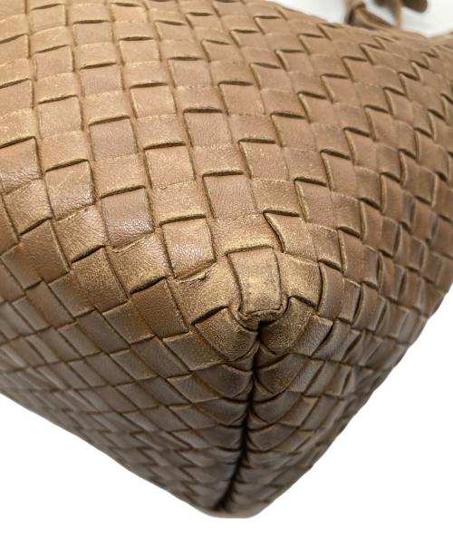 BOTTEGA VENETA（ボッテガベネタ）BOTTEGA VENETA (ボッテガベネタ) イントレチャート ガルダバッグ ブラウンの古着・服飾アイテム