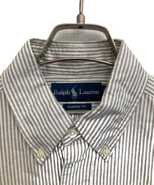 RALPH LAUREN（ラルフローレン）RALPH LAUREN (ラルフローレン) ポニー刺繍ストライプシャツ グレー サイズ:Mの古着・服飾アイテム
