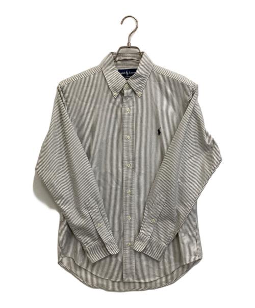 RALPH LAUREN（ラルフローレン）RALPH LAUREN (ラルフローレン) ポニー刺繍ストライプシャツ グレー サイズ:Mの古着・服飾アイテム
