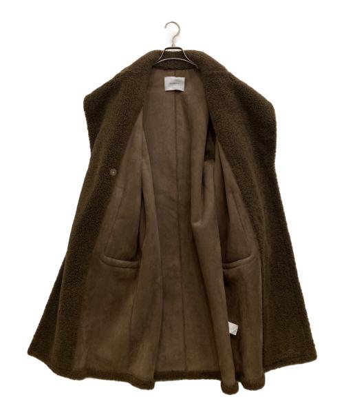 heliopole（エリオポール）heliopole (エリオポール) ボアコート ブラウン サイズ:38の古着・服飾アイテム