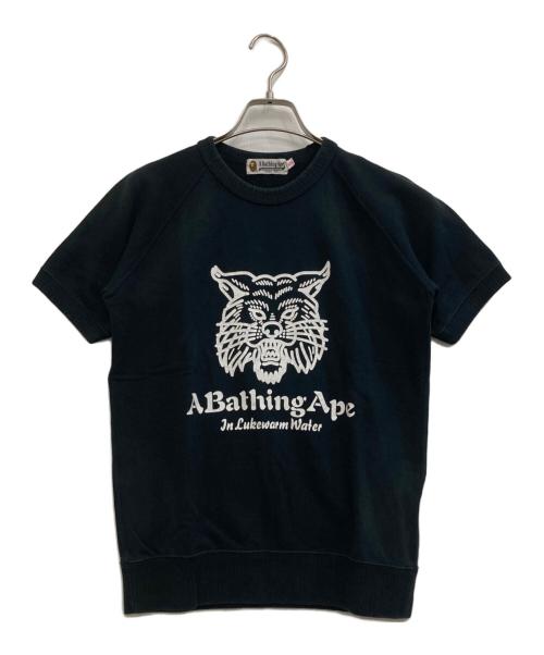 A BATHING APE（アベイシングエイプ）A BATHING APE (アベイシングエイプ) 半袖スウェット ブラック サイズ:XXSの古着・服飾アイテム