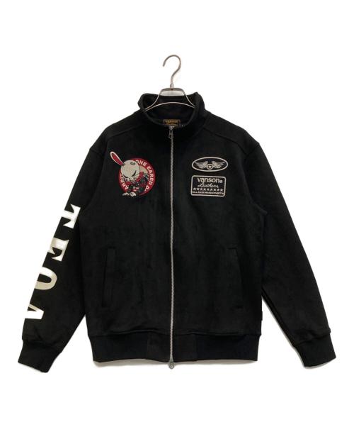 VANSON（バンソン）VANSON (バンソン) デスラビット刺繍 起毛プレーティング ジャージ ブラック サイズ:-の古着・服飾アイテム