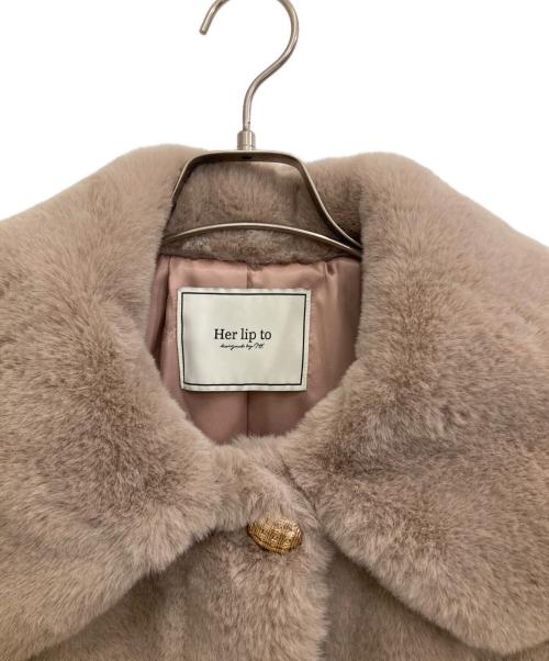 HER LIP TO（ハーリップトゥ）Her lip to (ハーリップトゥ) Winter Love Faux Fur Coat ピンク サイズ:Mの古着・服飾アイテム
