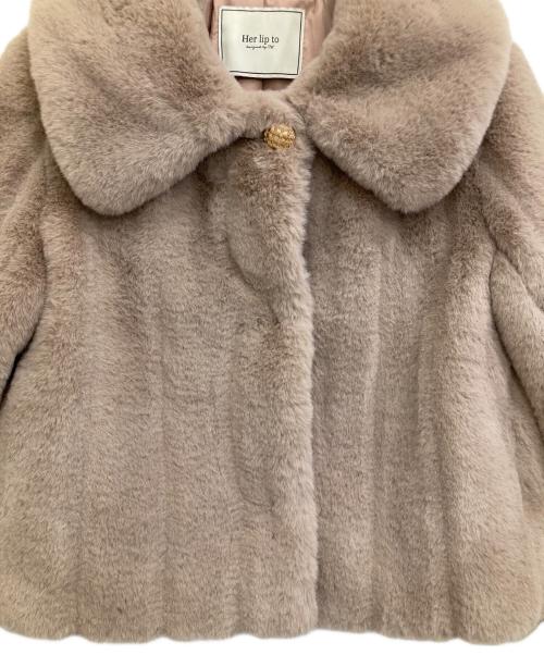 HER LIP TO（ハーリップトゥ）Her lip to (ハーリップトゥ) Winter Love Faux Fur Coat ピンク サイズ:Mの古着・服飾アイテム