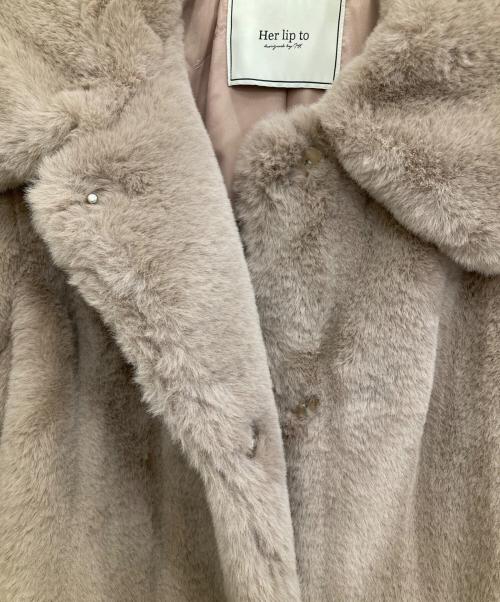 HER LIP TO（ハーリップトゥ）Her lip to (ハーリップトゥ) Winter Love Faux Fur Coat ピンク サイズ:Mの古着・服飾アイテム