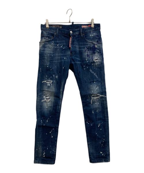 DSQUARED2（ディースクエアード）DSQUARED2 (ディースクエアード) Skater Jean Dark Milky Way Wash インディゴ サイズ:46の古着・服飾アイテム