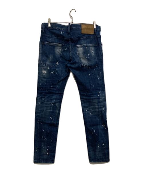 DSQUARED2（ディースクエアード）DSQUARED2 (ディースクエアード) Skater Jean Dark Milky Way Wash インディゴ サイズ:46の古着・服飾アイテム