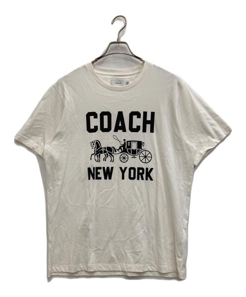 COACH（コーチ）COACH (コーチ) プリントTシャツ ホワイト サイズ:Lの古着・服飾アイテム