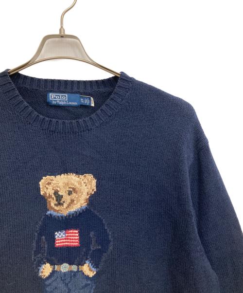 POLO RALPH LAUREN（ポロ・ラルフローレン）POLO RALPH LAUREN (ポロ・ラルフローレン) ポロベアニット ネイビー サイズ:XXLの古着・服飾アイテム