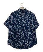 RALPH LAURENラルフローレン）の古着「アンカーデザインリネンシャツ」｜ネイビー