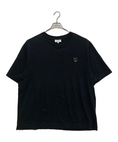 maison kitsune（メゾンキツネ）MAISON KITSUNE (メゾンキツネ) BOLD FOX HEAD PATCH OVERSIZE TEE ブラック サイズ:XLの古着・服飾アイテム