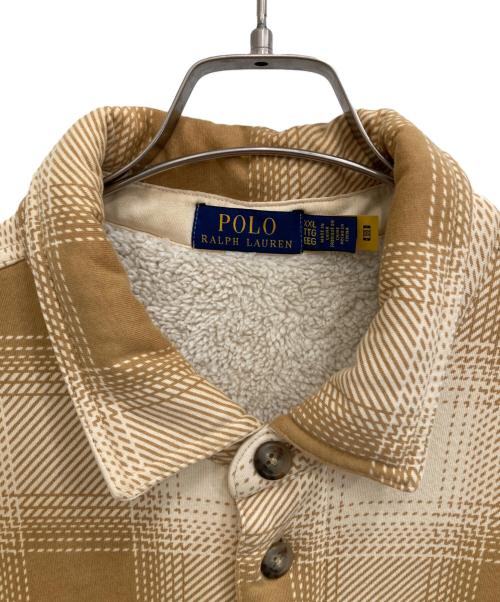 POLO RALPH LAUREN（ポロ・ラルフローレン）POLO RALPH LAUREN (ポロ・ラルフローレン) 裏ボアシャツジャケット ベージュ サイズ:XXLの古着・服飾アイテム