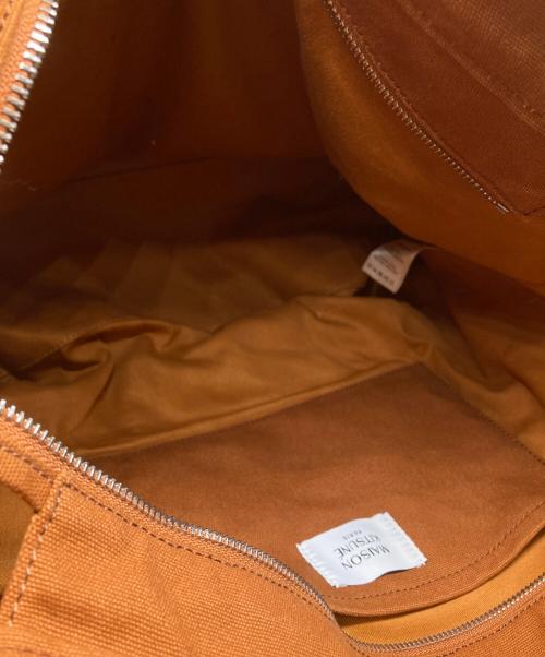 maison kitsune（メゾンキツネ）maison kitsune (メゾンキツネ) FOX HEAD LARGE TOTE ブラウンの古着・服飾アイテム